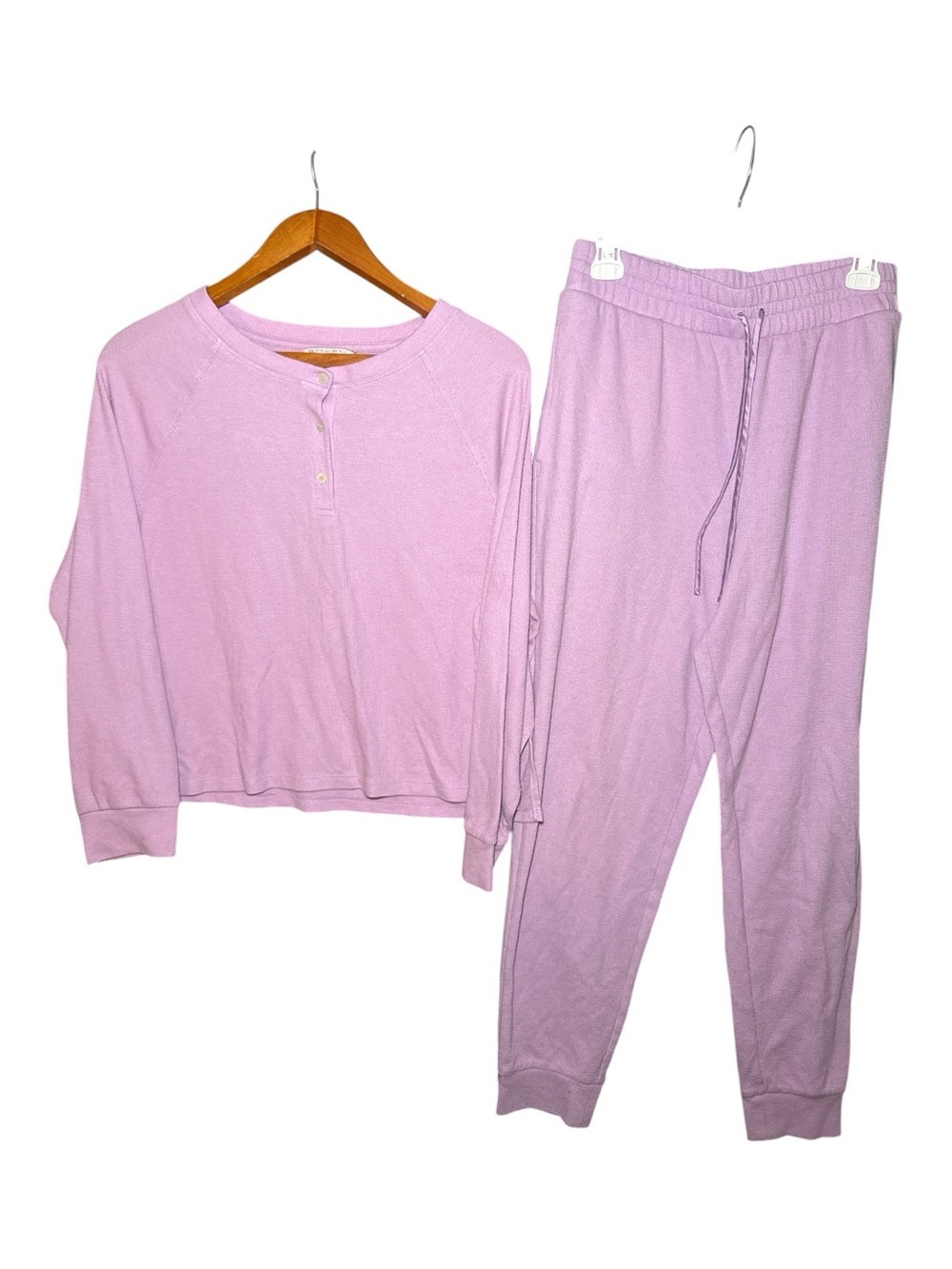 Victoria's Secret Waffle Lounge Pajama Set Size Medium Lavender